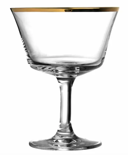 Coupette Cocktail Fizz Contour Doré 20 Cl - Boîte De 6 1