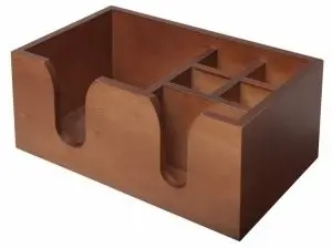 Bar Caddy En Bois - 6 Compartiments 1