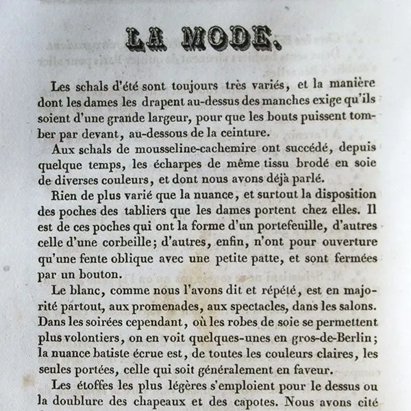 La Mode, Revue Des Modes, Galerie De Moeurs, Album Des Salons (3Ème Trimestre 1831) 2