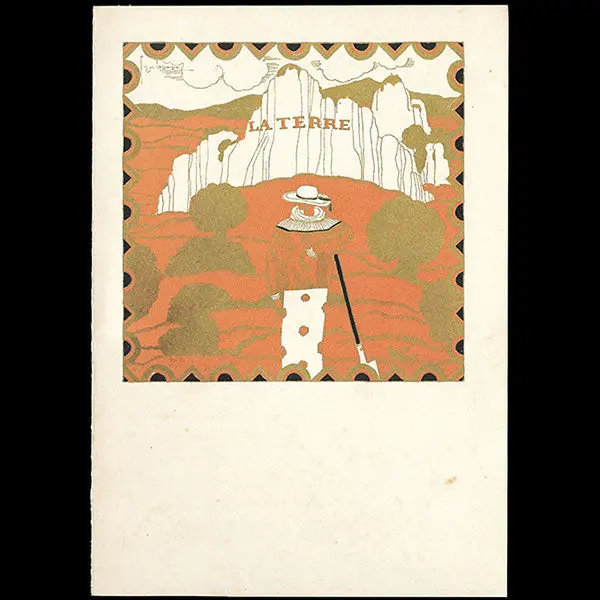 Georges Lepape - Les 4 Éléments, Ensemble De Menus Illustrés (1925) 1