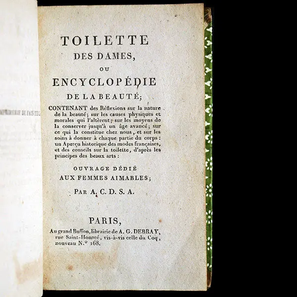 Toilette Des Dames Ou Encyclopédie De La Beauté (1805) 2