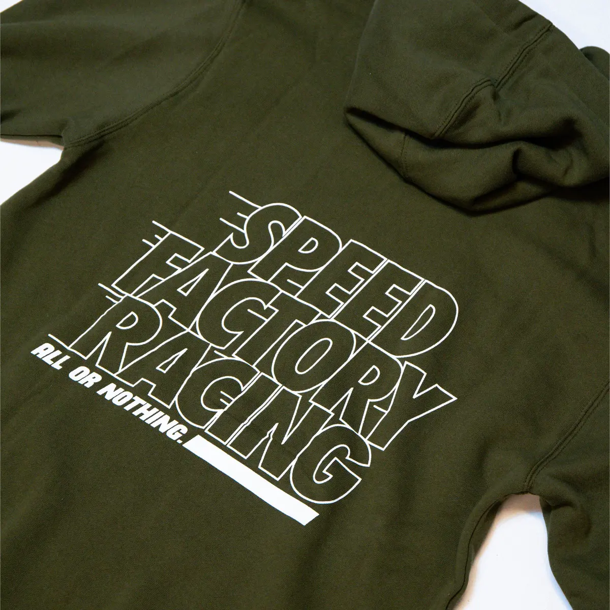 Speedfactory Racing "All Or Nothing" Hoodie (Army Green) 3