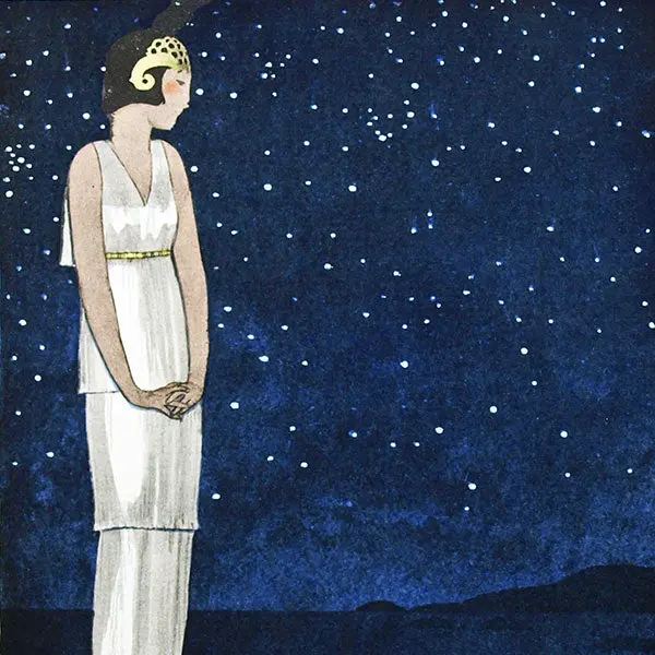 Gazette Du Bon Ton - Les Colombes, Robe Du Soir De Paul Poiret, Planche D'andré Marty (N°8, 1924) 2