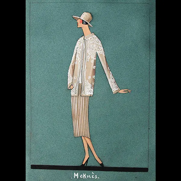 Jeanne Lanvin - Dessin De L'ensemble Meknes (1925) 1