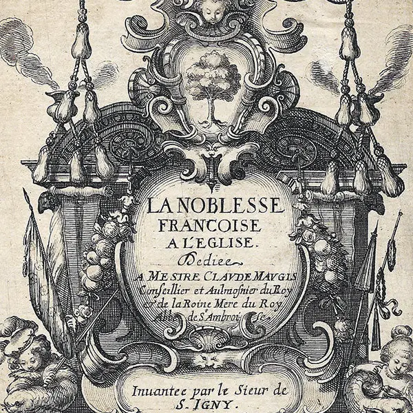 Abraham Bosse - La Noblesse Française À L'eglise - Page Titre - Frontispice (Circa 1629) 2
