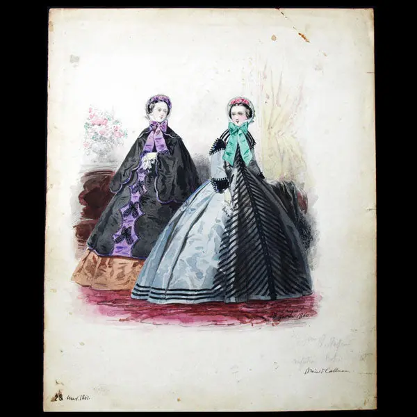 Dessin D'hippolyte Pauquet Pour Le Petit Courrier Des Dames (1860) 1
