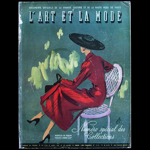 L’Art Et La Mode (Avril 1947), Couverture De Fernando Bosc 1