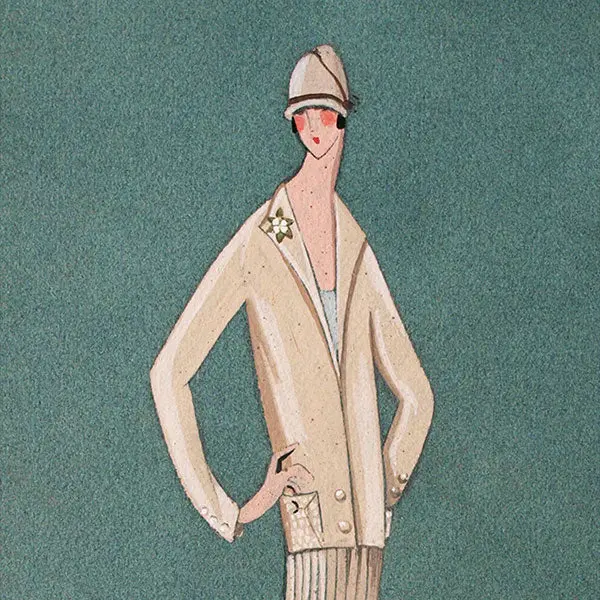 Jeanne Lanvin - Dessin De L'ensemble Le Signal (1925) 2