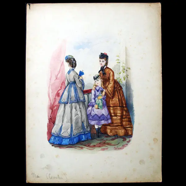 Dessin De Laure Noel Colin Pour Le Journal Des Demoiselles (1871) 1