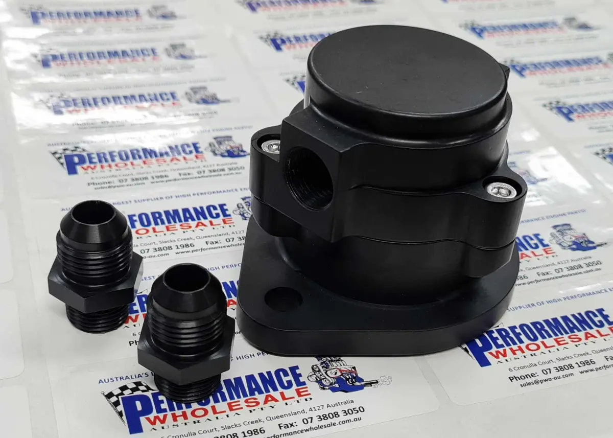 Dje Ct525 Thermostat Housing With Restrictor Plate & 2 X -8An Water Fittings 1