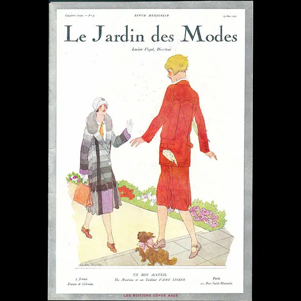 Le Jardin Des Modes, N°71, 15 Juin 1925, Couverture D'helen Smith 1