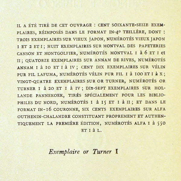 Noblesse De Robe, Exemplaire Sur Or Turner (1928) 2