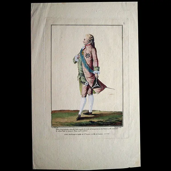Gallerie Des Modes Et Costumes Français, 1778-1787, Gravure N° O 81, Habit De Printemps (1778) 1