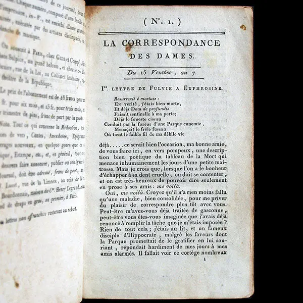 La Correspondance Des Dames, Ou Journal Des Modes Et Des Spectacles De Paris (1799) 2