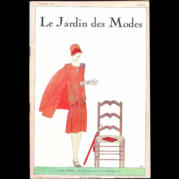 Le Jardin Des Modes, N°83, 15 Juin 1926, Couverture De P. F. 1