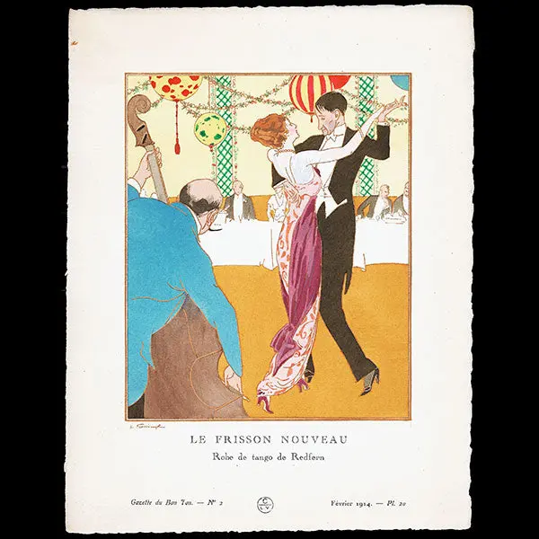 Gazette Du Bon Ton - Le Frisson Nouveau, Robe De Tango De Redfern, Planche De Louis Strimpl (N°2, 1914) 1