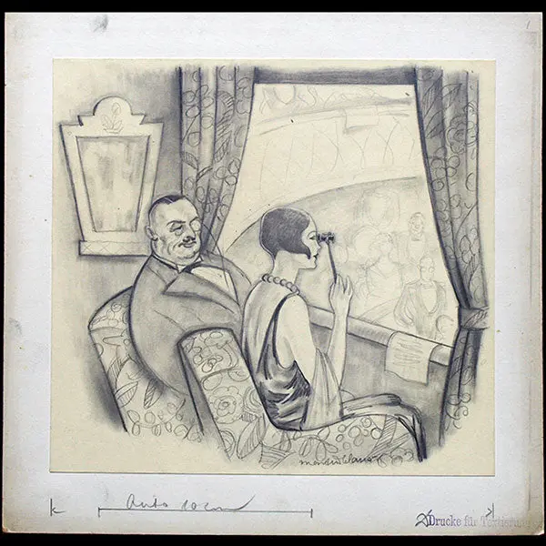 Martin Claus - Distanz, Dessin Pour Le Meggendorfer Blatter - Fliegende Blatter (1931) 1