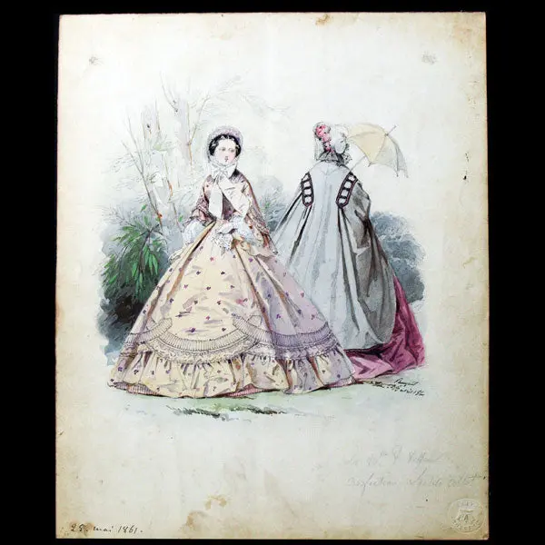 Dessin D'hippolyte Pauquet Pour Le Petit Courrier Des Dames (1861) 1