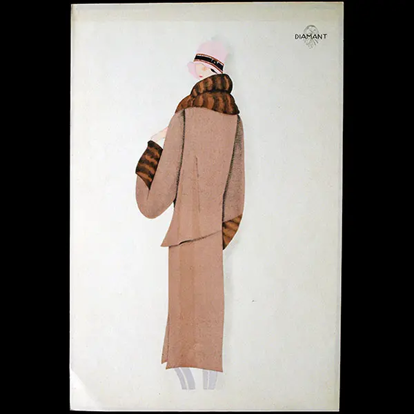 Fourrures Simon Frères - Diamant, Manteau En Caracul Moirée Garni De Zorrinos (1929) 2