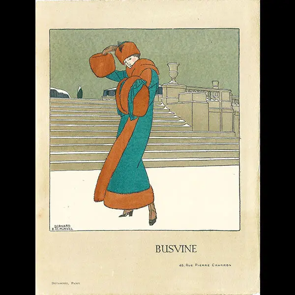 Planche Publicitaire Du Tailleur Busvine Rue Pierre Charron, Par Boutet De Monvel (Circa 1910) 1