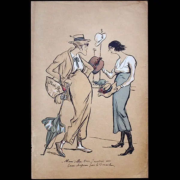 Coco Chanel, Caricature De Sem Pour Le Grand Monde À L’Envers (1919) 2