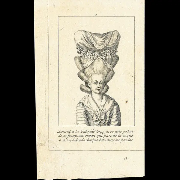 Suite De 31 Coiffures, Inspirées De La Gallerie Des Modes Et Costumes Français (Circa 1780) 2