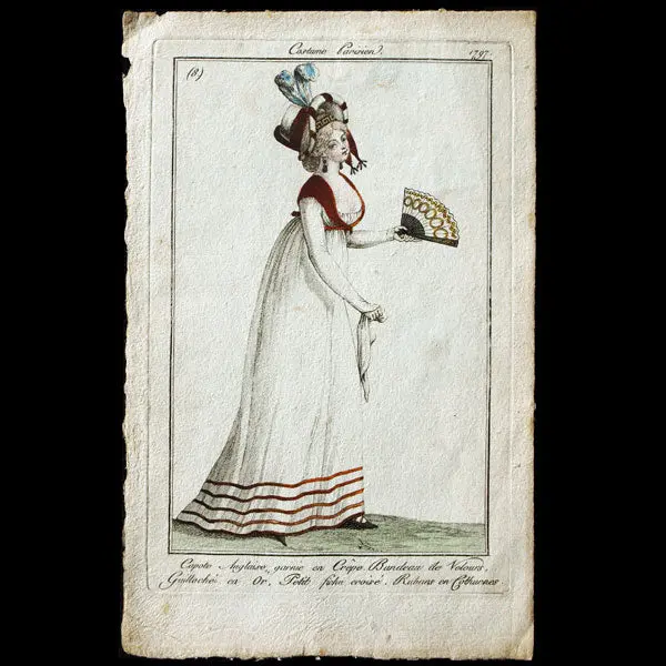 Costume Parisien, Journal Des Dames Et Des Modes, 1797 Gravure N°8 1
