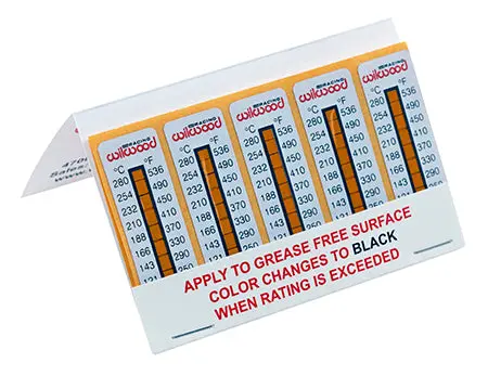 Wilwood Brake Temperature Strips (10 Pack) 1