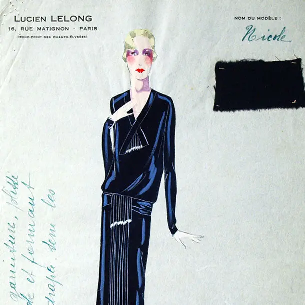 Dessin De La Maison Lucien Lelong, Modèle Nicole (Circa 1925) 2