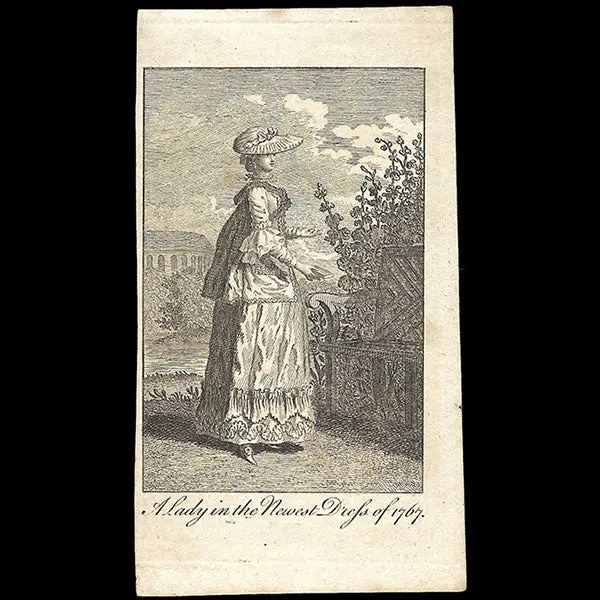 A Lady In The Newest Dress Of 1767, Gravure Du Ladies Own Memorandum Book (1767) 1