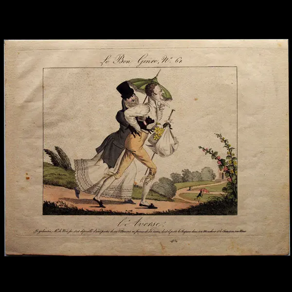 Le Bon Genre, Gravure N°61, L'averse (1813) 1