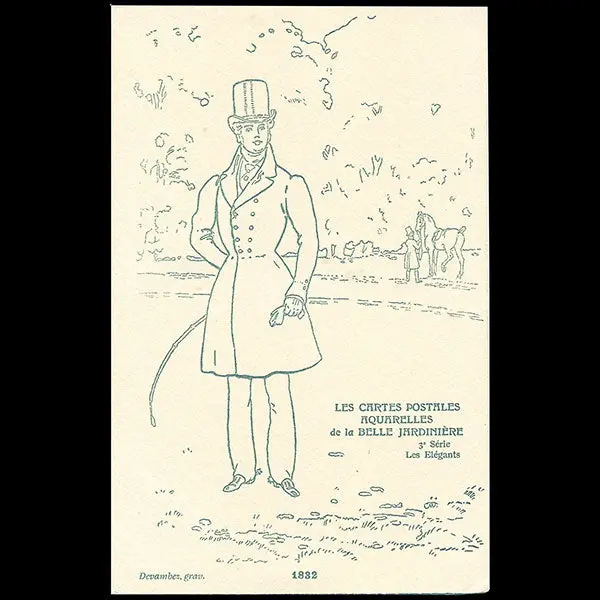 Les Elégants, Les Cartes Postales Aquarelles De La Belle Jardinière (Circa 1910) 2