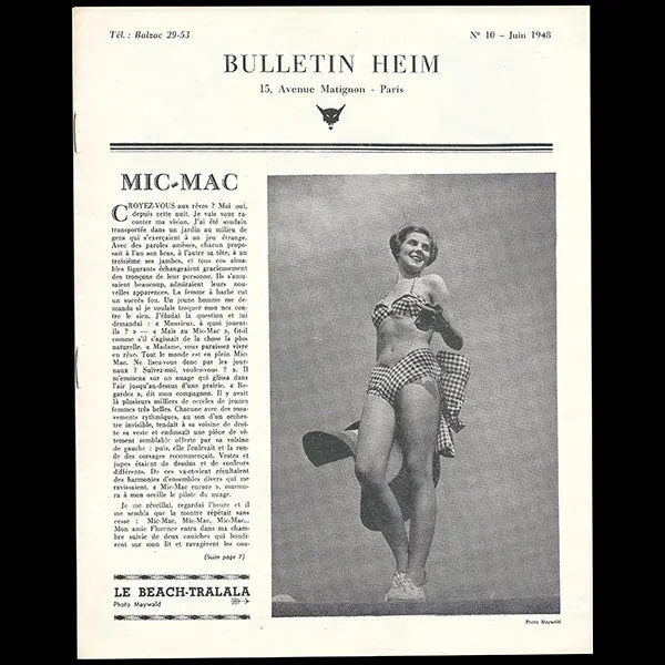 Heim - Bulletin Heim, N°10 (1948, Juin), Couverture De Maywald 1