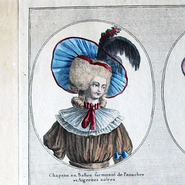 Gallerie Des Modes Et Costumes Français, 1778-1787, Gravure N°281Bis, Chapeau Au Ballon (1785) 2