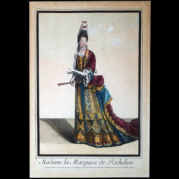 Trouvain - Madame La Marquise De Richelieu, Portrait En Mode (1694) 1