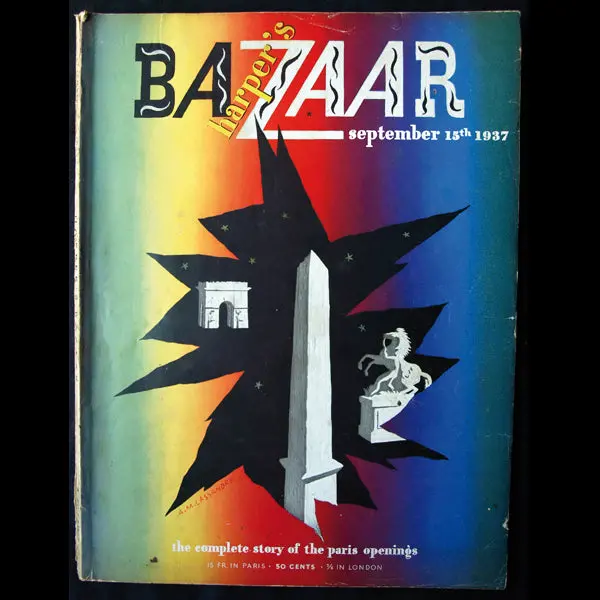 Harper's Bazaar (1937, 15 Septembre), Couverture De Cassandre 1