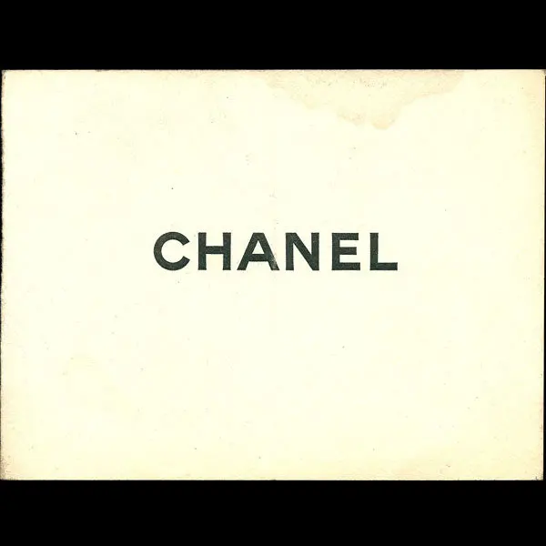 Carte D'invitation De La Maison Chanel Au Défilé Automne-Hiver 1983 1