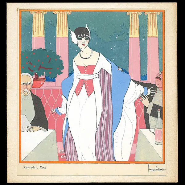 Georges Lepape - Menu Illustré Pour Le Restaurant Larue (1910S) 1
