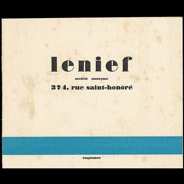 Lenief - Carte D'invitation (1927) 1