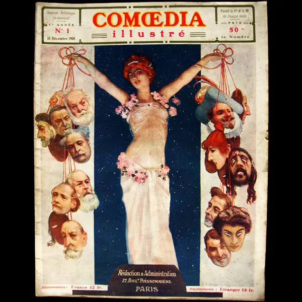 Comoedia Illustré, Réunion Des 135 Numéros Du 15 Décembre 1908 Au 5 Août 1914 1