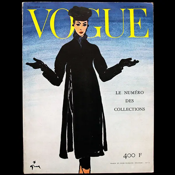 Vogue France (1Er Septembre 1955), Couverture De René Gruau 1
