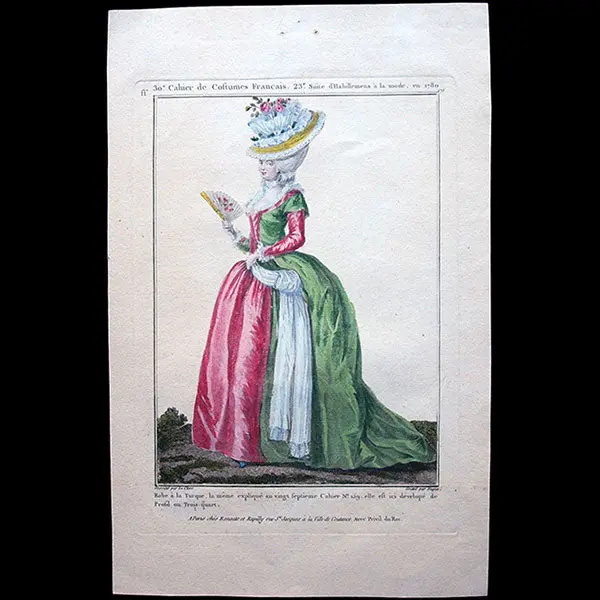 Gallerie Des Modes Et Costumes Français, 1778-1787, Gravure N° Ff 175, Robe À La Turque (1780) 1