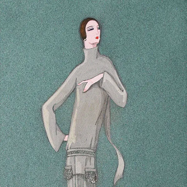 Jeanne Lanvin - Dessin De L'ensemble Anneau D'argent (1925) 2