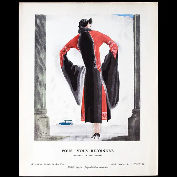 Gazette Du Bon Ton - Pour Vous Rejoindre, Manteau Du Soir De Paul Poiret, Planche De Zinoview (N°9, 1924-1925) 1