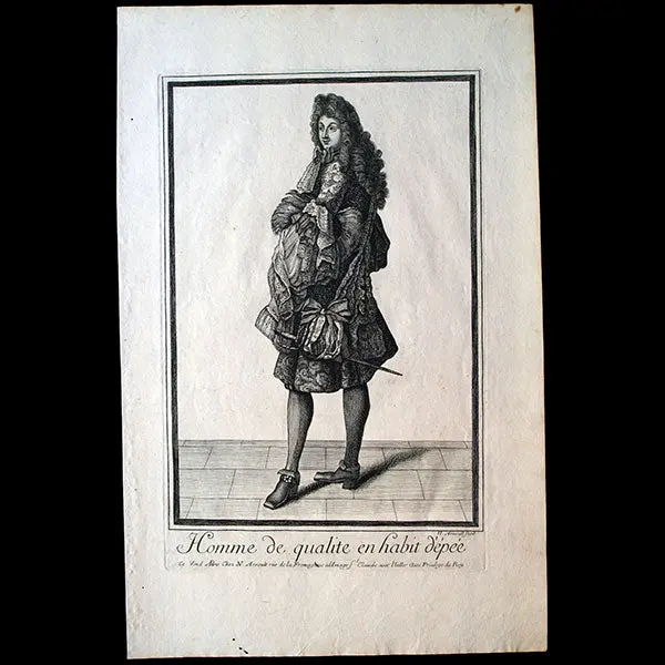 Homme De Qualité En Habit D'épée, Gravure D'arnoult (Circa 1680) 1