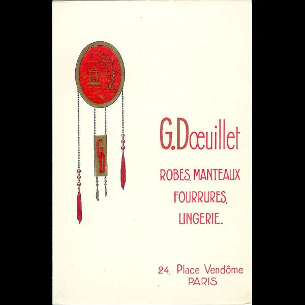 Doeuillet - Carte D'invitation De La Maison Doeuillet (Circa 1910) 1