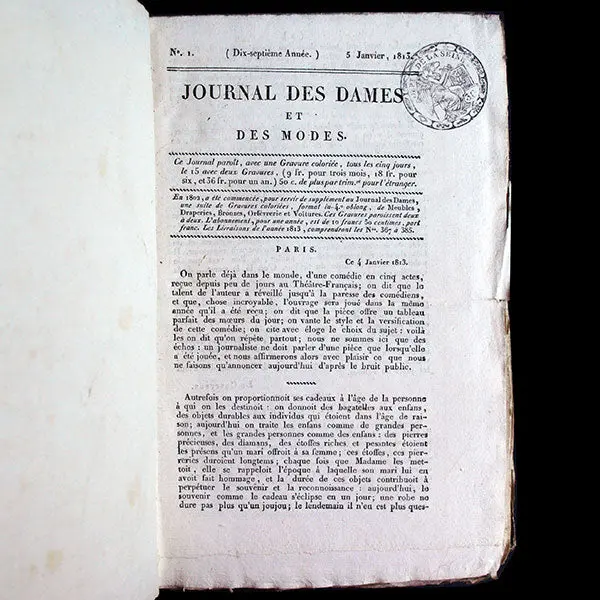 Le Journal Des Dames Et Des Modes, Costumes Parisiens, Réunion De 68 Livraisons De La 17Ème Année (1813) 2