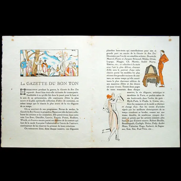Gazette Du Bon Ton, Plaquette De Présentation De La Revue, À L'occasion De Sa Reparution (1920) 2