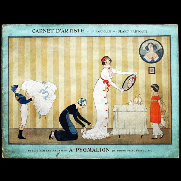 Carnet D'artiste, 10Ème Fascicule, Catalogue Des Magasins Pygmalion, Couverture De George Barbier (1913) 1