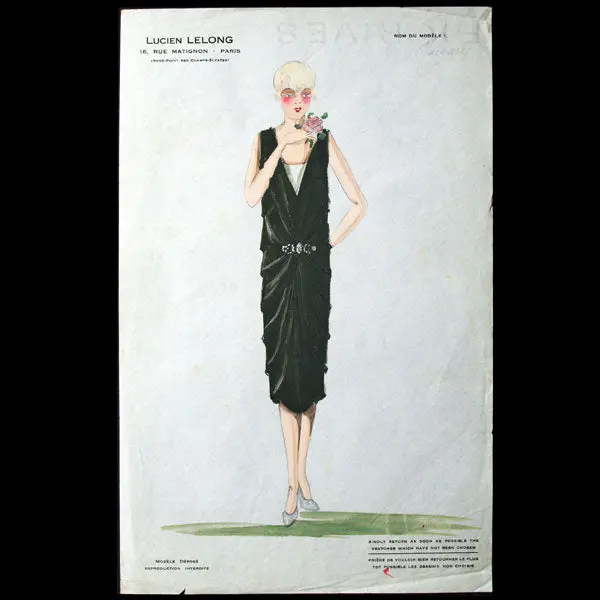 Dessin De La Maison Lucien Lelong, Modèle Margaret (Circa 1925) 1